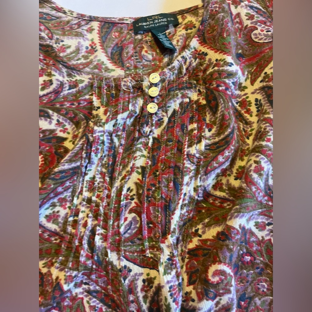 Ralph Lauren Multicolor Paisley Top #vintage‎